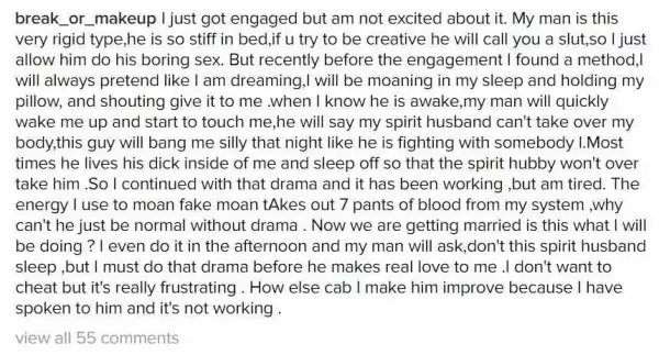 I Do This to Make Him Bang Me Very Well - Lady Opens Up on Romance with Fiance
